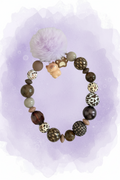 I Fluffing Love Cats — Bruin Luipaard Lavendel Pompom Bag Charm
