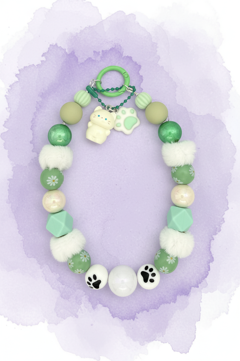 I Fluffing Love Cats — Mintgroene Bag Charm