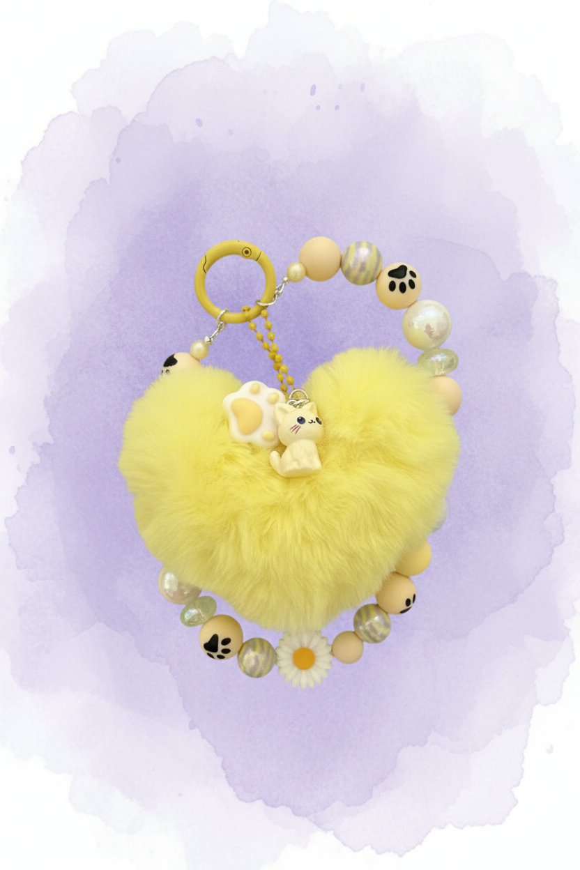 I Fluffing Love Cats — Gele Bag Charm