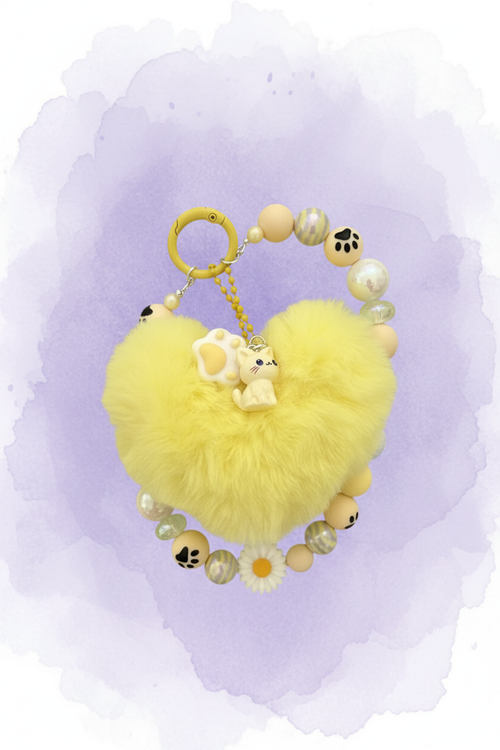 I Fluffing Love Cats — Gele Bag Charm